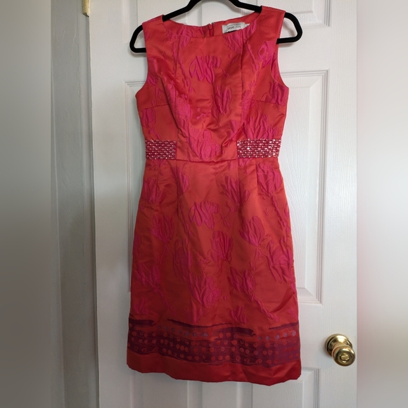 Vintage Rickie Freeman Teri Jon Jacquard Beaded Dress Designer Size 4 - Picture 10 of 10